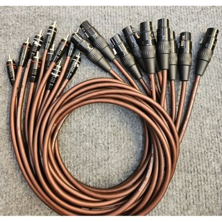 Dây  Canon  ra Av chân  đồng.Jack  AV NAKAMICHI chân đồng nguyên chất  (Đơn giá :1 sợi)