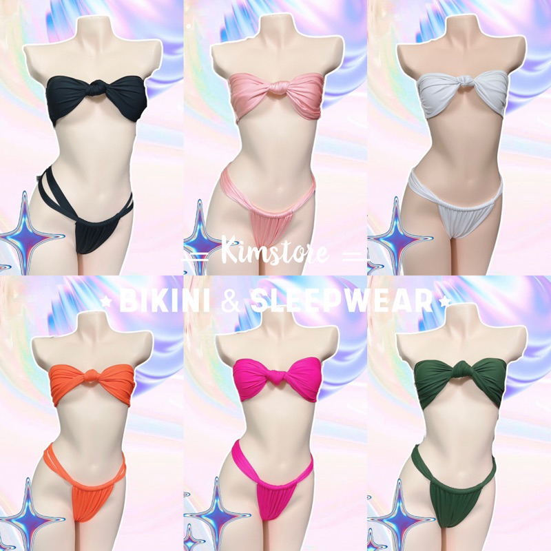 Bikini 2 mảnh phối nơ ngực sexy nhiều màu kèm ảnh thật | BigBuy360 - bigbuy360.vn