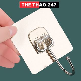 Móc Dán Tường Siêu Dính Trong Suốt Chịu Lực Treo Tường Treo Đồ Dùng Chắc Chắn
