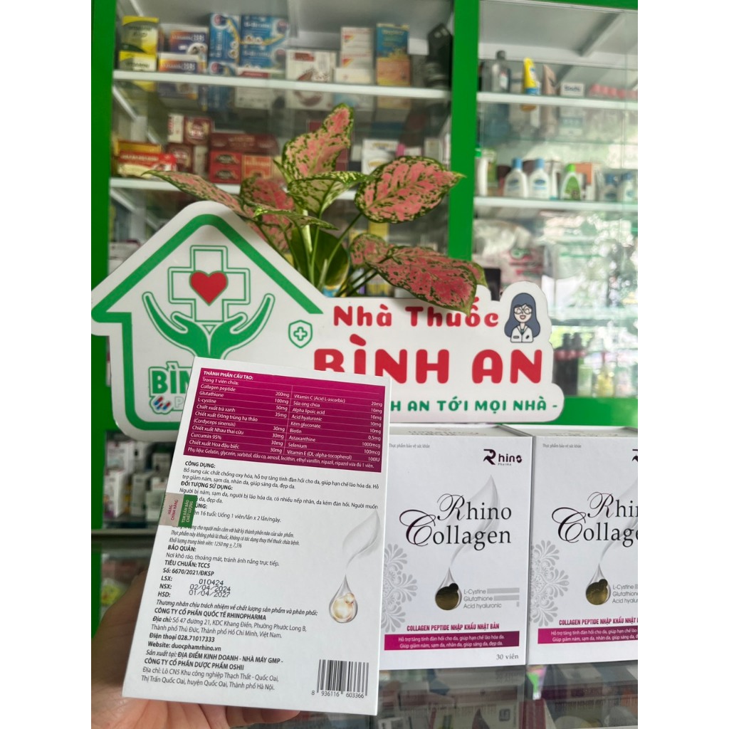 Rhino Collagen, hỗ trợ làm giảm nán, sạn da, nhăn da - NT Bình An
