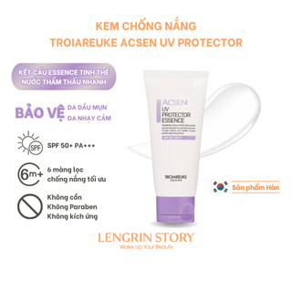 Kem chống nắng troiareuke acsen uv protector essence hàn quốc cấp ẩm bảo vệ da với spf 50+ pa+++
