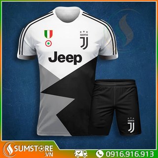 Áo bóng đá độc lạ clb juvetus win trắng đen - áo đá banh mới nhất