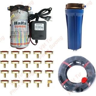 Bộ phun sương min 5,10,20,30,40,45 béc trọn bộ dùng làm mát nhà, mát quán cafe