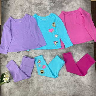 Bộ thu đông bé gái TDUN B011 hàng dư chất cotton mềm mịn màu xanh hồng tím size 12/18m-5y 6-19kg phom nhỏ