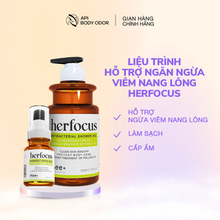 Xịt viêm nang lông HERFOCUS, viêm lỗ chân lông, liệu trình viêm nang lông MEE NATURAL