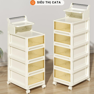 Kệ bỉm sữa, kệ để đồ nhà bếp để đồ ăn vặt, kệ kết hợp xe đẩy đựng đồ đa năng gấp gọn tiện lợi