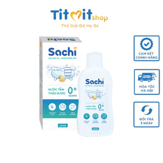 Nước Tắm Thảo Dược SACHI cho bé phòng ngừa ho cảm, hỗ trợ làm dịu mát da, phòng ngừa rôm sẩy, hăm tã - Chai 250ml