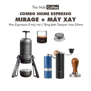 Combo Home Espresso: Staresso Mirage Plus và cối xay cà phê | Tặng kèm Tamper Inox
