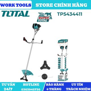 Total máy cắt cỏ & bụi rậm dùng xăng pha nhớt kèm lưỡi cắt 2hp tp5434411