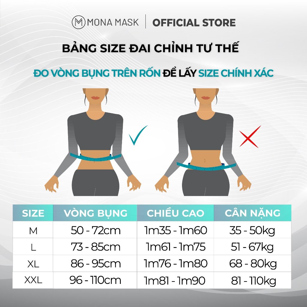 Đai Chống Gù Lưng DCG03 Cao Cấp MONA Hỗ Trợ Định Hình Cột Sống, Cong Vẹo Cột Sống, Thoái Hóa Đốt Sống Cổ, Lệch Vai Gáy