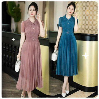 (HÀNG NHẬP BIGSIZE ) VÁY ĐẦM DẬP LY DÁNG XÒE SANG CHẢNH ( CC170424410)