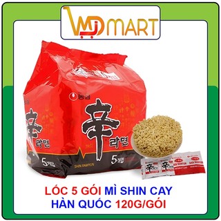 Lốc 5 gói Mì cay nước Shin Ramyun nhập khẩu Hàn Quốc 120g/gói