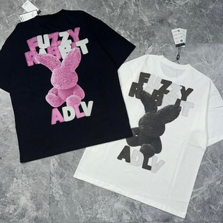 Áo thun adlv fuzzy font rabbit short sleeve