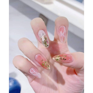 set giấy nhún vàng bạc ẩn nails