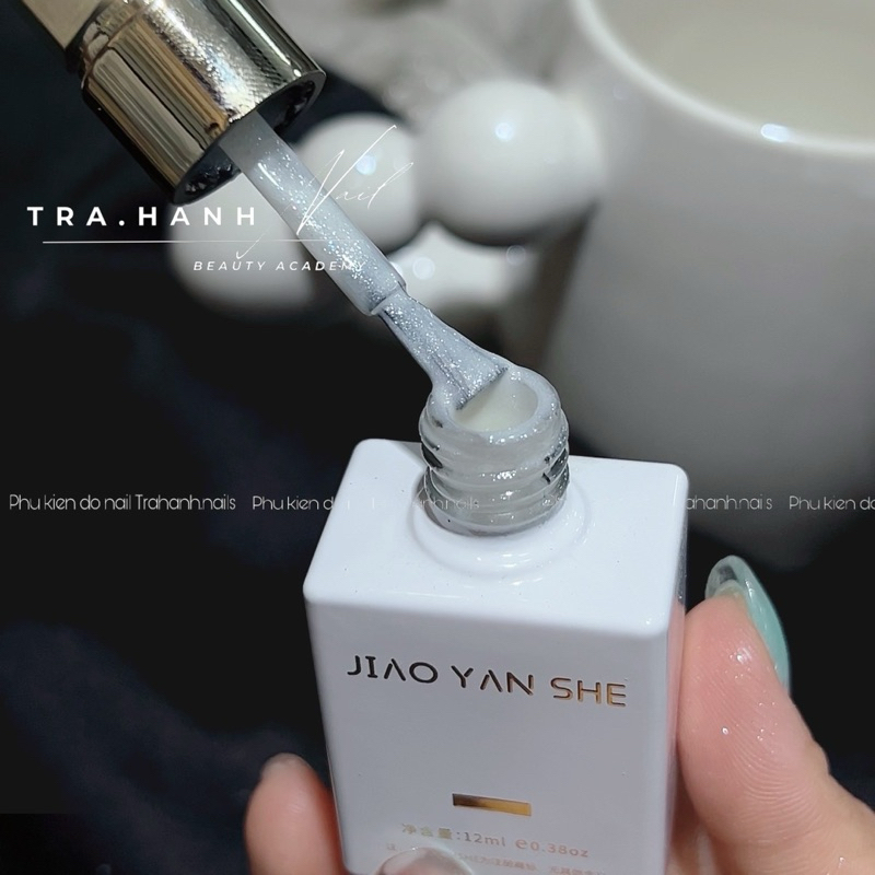 Sơn Gel Trắng nhũ gạo Jiao Yan She