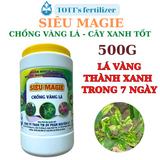 Trị vàng lá, vàng lá thành xanh, bạc lá, xoắn đọt Siêu Magie 500 gram TOTT's fertilizer
