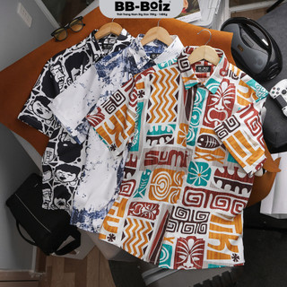  ÁO SƠ MI TAY NGẮN Nam BB-Boiz Form BigSize 80kg - 130kg | Họa Tiết