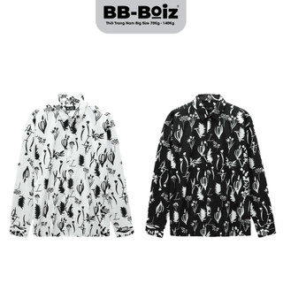 Áo sơ mi tay dài nam bb-boiz big form bigsize 80kg - 130kg | hoa cải