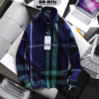 [BigSize] ÁO SƠ MI TAY DÀI Nam BB-Boiz Form BigSize 80kg - 130kg | Sọc BBR