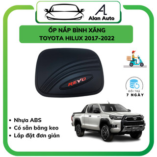 Ốp nắp xăng xe toyota hilux revo 2016-2022, nhựa abs mạ crom sáng bóng