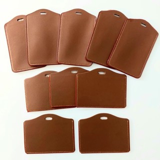 Thẻ da, bảng tên da, kẹp + mặt thẻ , bảng tên da dành cho công nhân, học sinh.