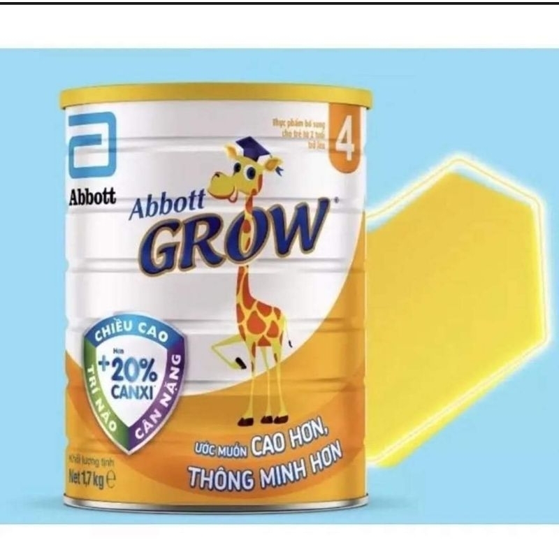 Sữa Grow Abbott 2+ loại 1,7 kí date tháng 6/2028( bao bì thay thế loại cũ Grow Abbott 4)