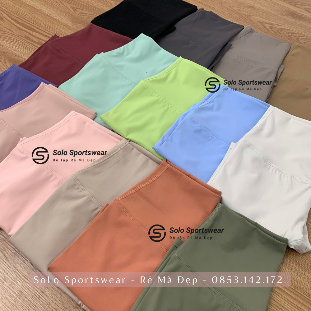 Quần Tập Gym Lulu Biker Short Legging Đùi Cạp Cao Nâng Bụng Tôn Mông Co Giãn Tốt Thoải Mái Vận Động 2166
