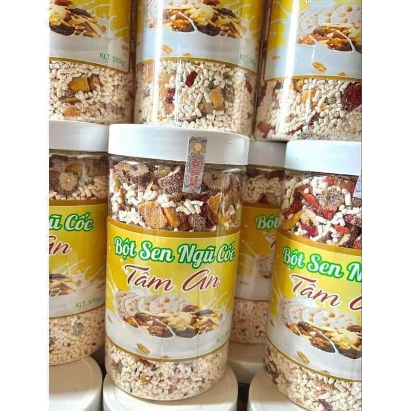Bột Củ Sen Mix Hạt Dinh Dưỡng 500g,Bột Củ Sen Ngũ Cốc Tâm An Dưỡng Nhan