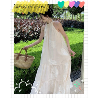 [DOLPHIN BIGSIZE] - Đầm maxi bigsize - Đầm đi biển bigsize - Đầm cổ yếm bigsize