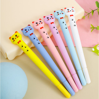 Bút bi nước Bút đầu mèo nhiều màu D164 bút hoạt hình bút dễ thương bút kute viết gel