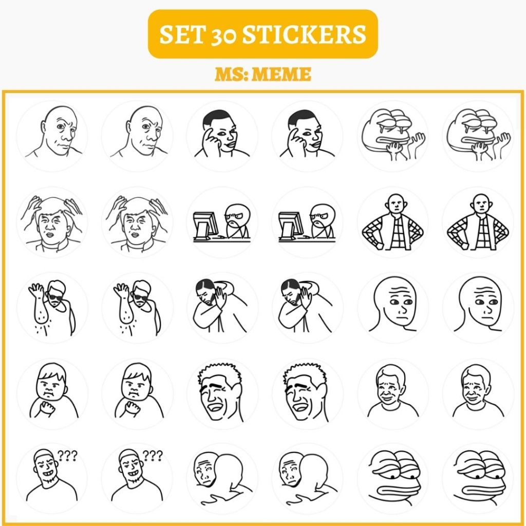 🔥SET 30 HÌNH DÁN STICKERS - MEME🔥