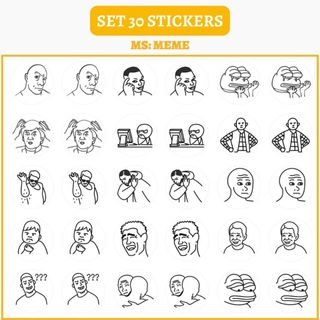🔥SET 30 HÌNH DÁN STICKERS - MEME🔥