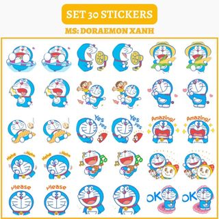 🔥SET 30 HÌNH DÁN STICKERS - DORAEMON🔥