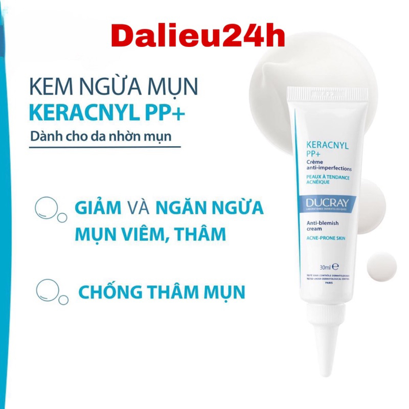 Ducray Keracnyl PP + 40ml - kem ngừa mụn giảm thâm - Dalieu24h
