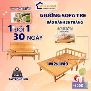 [Hàng Bán Chạy ] Ghế Sofa Giường Tre Đa Năng, Giường Tre Gấp Gọn Tiện Lợi, Giường Gấp Gọn Thông Minh