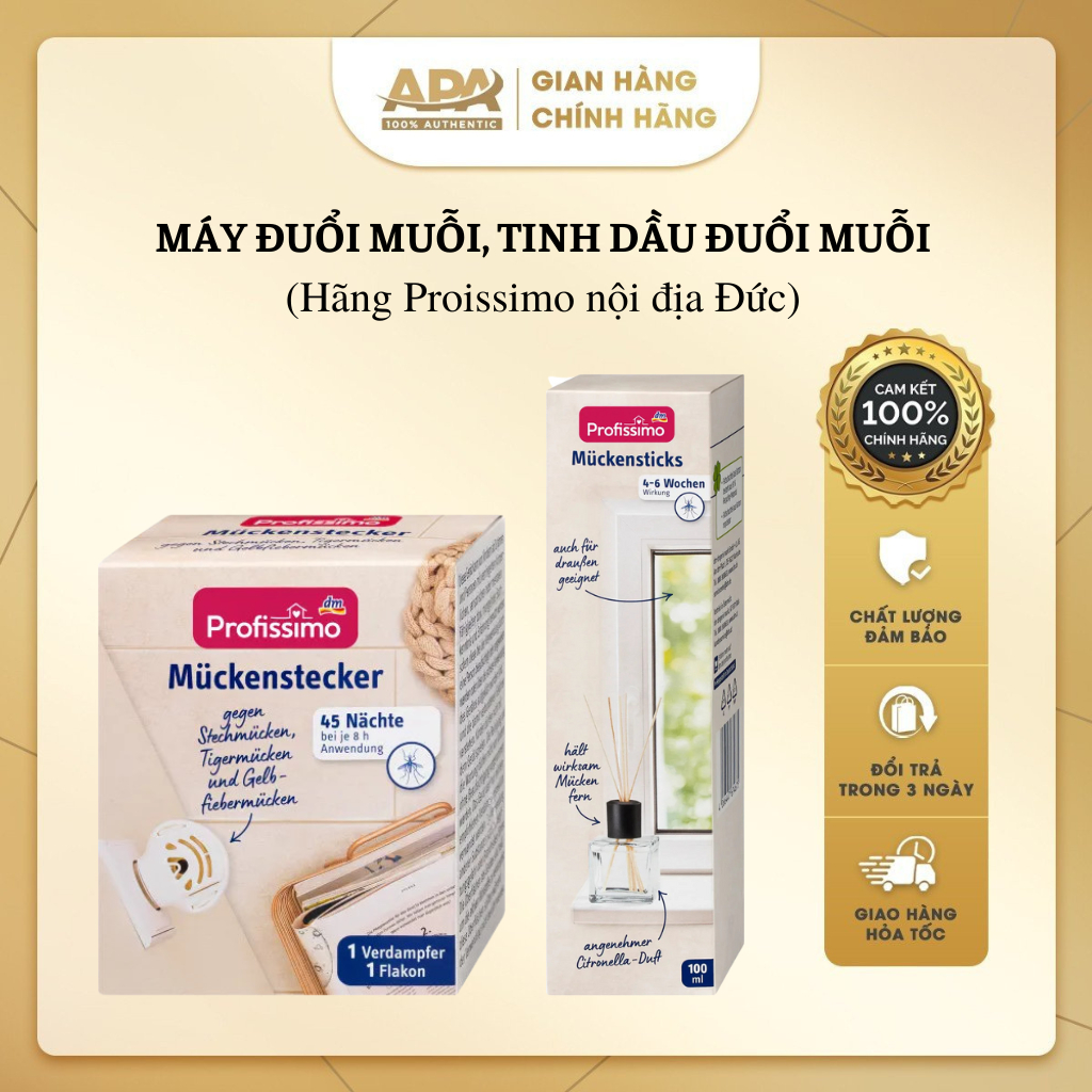 Máy đuổi muỗi, tinh dầu đuổi muỗi Đức tinh dầu thơm phòng đuổi muỗi