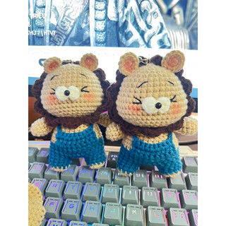 móc khoá len bé sư tử mặc yếm HandMade [hàng có sẵn ]