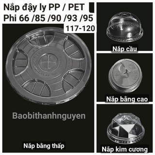Lốc 50c nắp đậy ly pet/pp phi 66/85/90/93/95/117/120 đủ size
