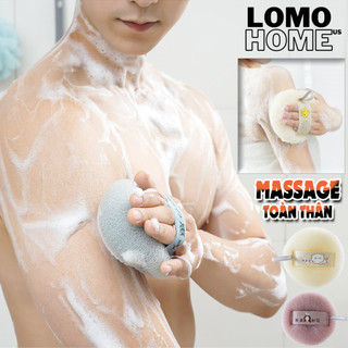 Bông tắm LOMO 3D cao cấp giúp tạo bọt siêu nhanh, tẩy tế bào chết, massage toàn thân có móc treo nhà tắm dành cho cả nam