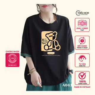 Áo thun nữ trung niên cao cấp, chất liệu mịn mát, thiết kế thanh lịch, dễ phối đồ thương hiệu Thiều Hoa AN4A0410