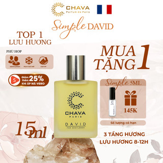 Nước Hoa Nam, Nước Hoa Lăn CHAVA DAVID 15ml, Thanh Lịch, Cuốn Hút, Chính Hãng - Theo Tiêu Chuẩn Pháp (Lưu Hương 8 - 12h)