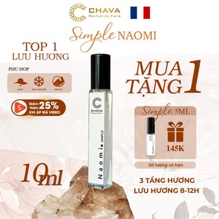 Nước Hoa Nữ CHAVA SIMPLE NAOMI 10ml, Tự Tin - Cởi Mở - Phóng Khoáng, Chính Hãng - Tiêu Chuẩn Pháp (Lưu Hương 8 - 12h)