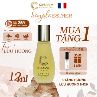 Nước Hoa Nữ, Nước Hoa CHAVA ESTHER Dạng Lăn 12ml, Thanh Lịch - Sang Trọng - Cổ Điển, Tiêu Chuẩn Pháp (Lưu Hương 8-12h)