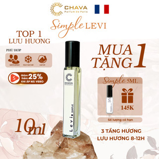 Nước Hoa Nam - Nước Hoa CHAVA SIMPLE LEVI 10ml, Cá Tính - Cuốn Hút - Mạnh Mẽ, Tiêu Chuẩn Pháp (Lưu Hương 8-12h)