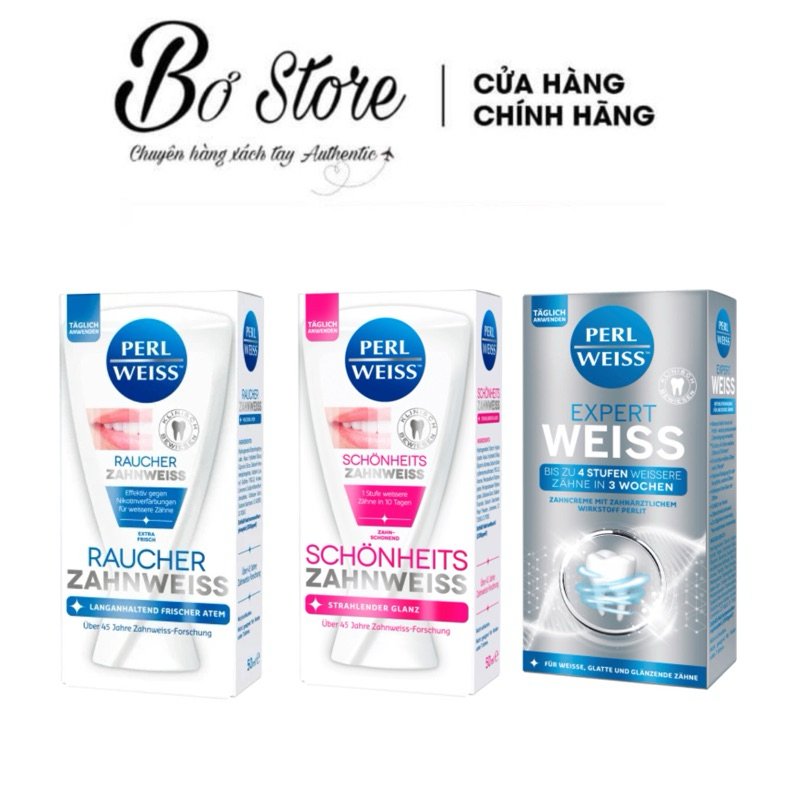 [NỘI ĐỊA ĐỨC] Kem đánh răng siêu trắng Perl Weiss 50ml