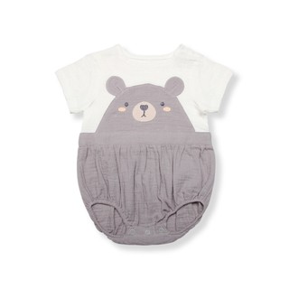 Set Body Tam Giác Bé Trai Bibo's Vải Xô Thêu Gấu Chất Liệu Vải Xô Thoáng Khí, Thấm Hút Mồ Hôi Bé Từ 3 - 6 tháng