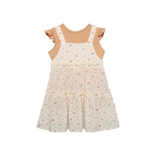 Set Combo Body Váy Yếm Hoa Nhí Bibo's Sát Nách Tay Cánh Tiên Xinh Xắn Chất Cotton Thoáng Mát, Mềm Mại