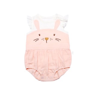 Body Tam Giác Bibo's Vải Xô Tay Cánh Tiên Sát Nách 100% Cotton Mỏng Nhẹ Cho Bé Gái 3M-1Y