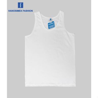 Áo May Ô Nam Hanosimex Fashion Màu Trắng Cotton 100% ADM222