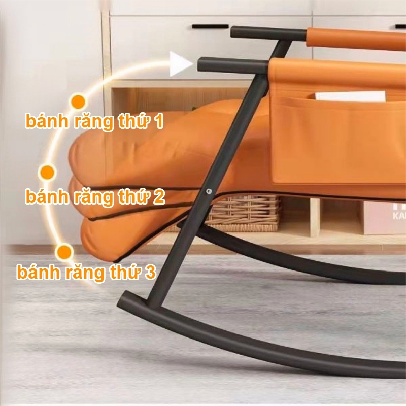 ALVIN Ghế Lười Thư Giãn Ghế Bập Bênh Đôi Có Gác Chân, Ghế Sofa Lười Khung Thếp, Đêm Bông Cao Cấp | BigBuy360 - bigbuy360.vn